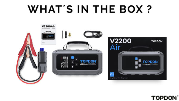 TOPDON Car Jump Starter JumpSurge V2200air/12000mAh/max výstupní proud 2200A/4-150PSI