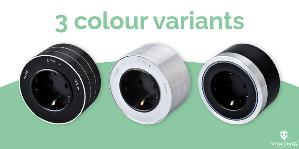 Zásuvkový modul Viking A40S, stříbrná/výstupy - 1xAC/výkon až 2500W/230V,16A,50Hz/Zásuvka typu E