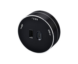 Zásuvkový modul Viking A60B, černá/výstupy - 1xUSB-A, 1xUSB-C/výkon až 2500W/230V,16A,50Hz