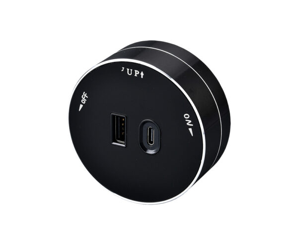 Zásuvkový modul Viking A60B, černá/výstupy - 1xUSB-A, 1xUSB-C/výkon až 2500W/230V,16A,50Hz