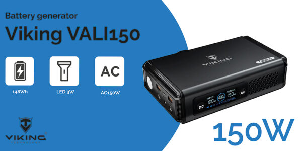 VALI150_1000px_4 Bateriový generátor Viking VALI150/baterie 148Wh/Output:1xAC,2xUSB-A,2xDC5521/LED svítilna