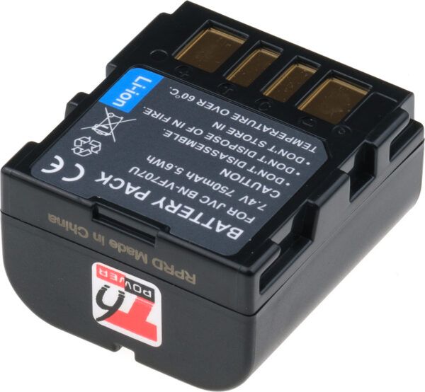 Baterie T6 Power JVC BN-VF707U, BN-VF707, 750mAh, 5,4Wh, šedá