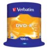 VE0065_snimek VERBATIM DVD-R(100-Pack)Spindl/MattSlvr/16x/4.7GB