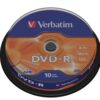 VE0070_S VERBATIM DVD-R(10-Pack)Spindl/MattSlvr/16x/4.7GB