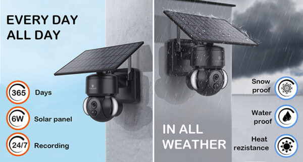 Solární HD kamera Viking HDs01 4G/12000mAh/barevné noční vidění/IP66/aplikace/notifikace