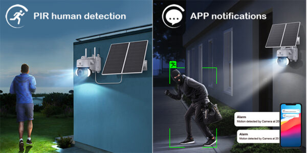 Solární HD kamera Viking HDs03 4G/20000mAh/barevné noční vidění/IP66/aplikace/notifikace/černá