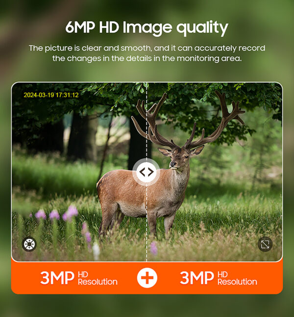 Solární kamera Viking HDs04 4G šedá/2304x1296/PIR detekce/pohybový senzor/7800mAh