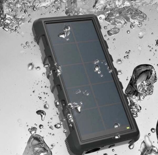 Solární powerbanka VIKING W24W 24000mAh, QC3.0, bezdrátové nabíjení