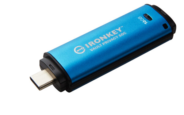 VP16GB2 Kingston Ironkey Vault Privacy 50C/16GB/USB 3.2/USB-C/Modrá