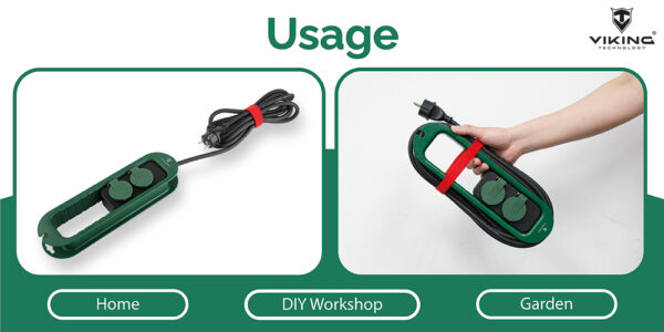 VR247_1000_02 Prodlužovací kabel se zásuvkami Viking R247/Output:2xAC/IP44/venkovní použití/4,7m kabel