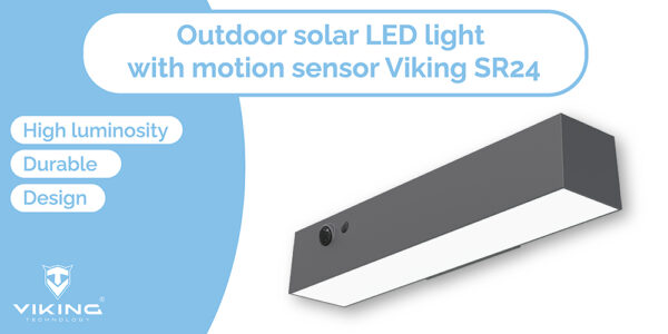 Venkovní solární LED světlo Viking SR24/Pohybový senzor/1000 lm/4 režimy/IP54/denní bílá