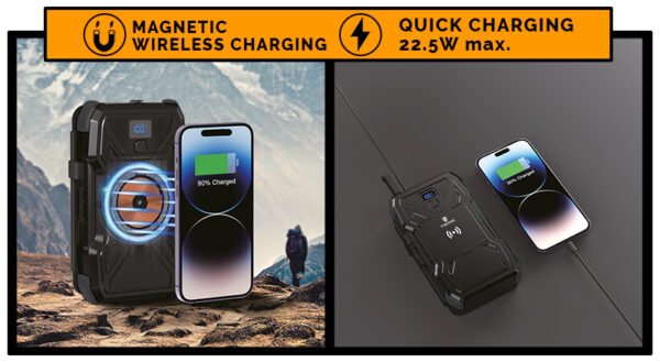 V_TYRI_shop3 Solární powerbanka VIKING TYR I/Output:1xUSB-C,2xUSB-A/Wireless charge 15W max/10000mAh/LED světlo