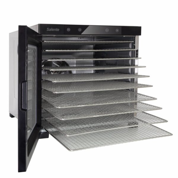 Velkoplosna-nerezova-susici-plata Salente QuickDry, sušička ovoce, nerez