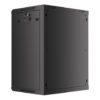 Nástěnný rack 19'' 15U 600X450mm černý flat pack