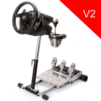 WS0007_s Wheel Stand Pro DELUXE V2, stojan na volant a pedály pro Thrustmaster T500RS