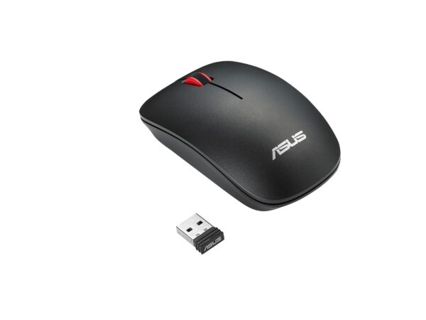 ASUS WT300/Cestovní/Optická/1 600 DPI/Bezdrátová USB/Černá-červená