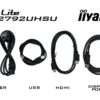 XU2792UHSU-B6-cables-min iiyama ProLite/XU2792UHSU-B6/27"/IPS/4K UHD/60Hz/4ms/Black/3R