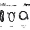 XUB2492HSU-B6-cables iiyama ProLite/XUB2492HSU-B6/23,8"/IPS/FHD/100Hz/0,4ms/Black/3R