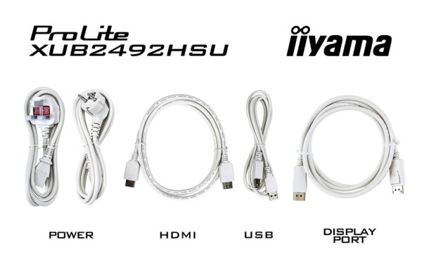 iiyama ProLite/XUB2492HSU-W6/23,8"/IPS/FHD/100Hz/0,4ms/White/3R