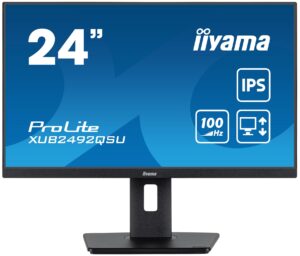 iiyama ProLite/XUB2492QSU-B1/23,8"/IPS/QHD/100Hz/0,5ms/Black/3R