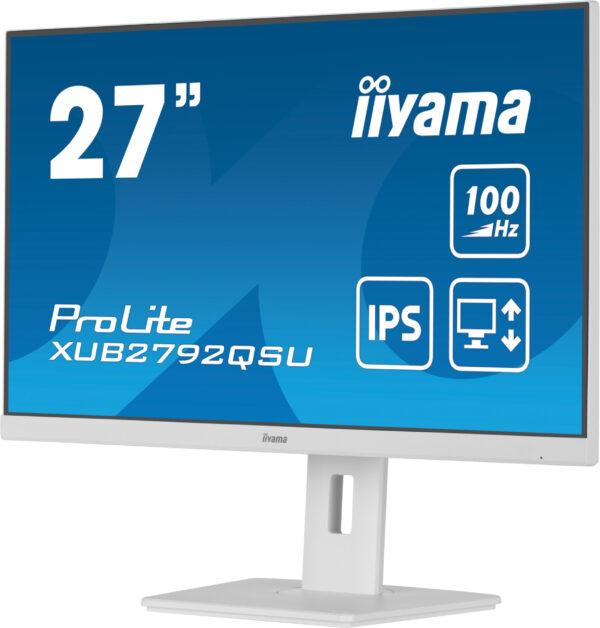 iiyama ProLite/XUB2792QSU-W6/27"/IPS/QHD/100Hz/0,4ms/White/3R