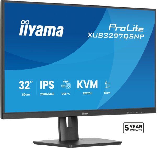 iiyama ProLite/XUB3297QSNP-B1/32"/IPS/QHD/100Hz/1ms/Černá/5R