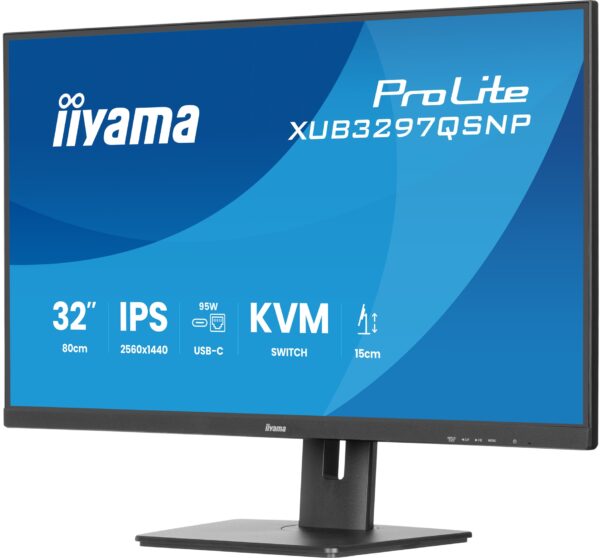iiyama ProLite/XUB3297QSNP-B1/32"/IPS/QHD/100Hz/1ms/Černá/5R