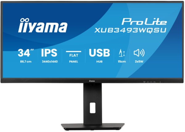 iiyama ProLite/XUB3493WQSU-B6/34"/IPS/wQHD/120Hz/1ms/Černá/3R