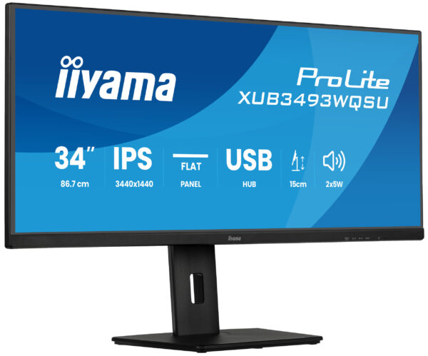 iiyama ProLite/XUB3493WQSU-B6/34"/IPS/wQHD/120Hz/1ms/Černá/3R