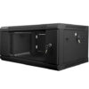 Nástěnný rack 19'' 4U 600X450mm černý flat pack