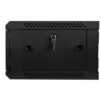Nástěnný rack 19'' 4U 600X450mm černý flat pack