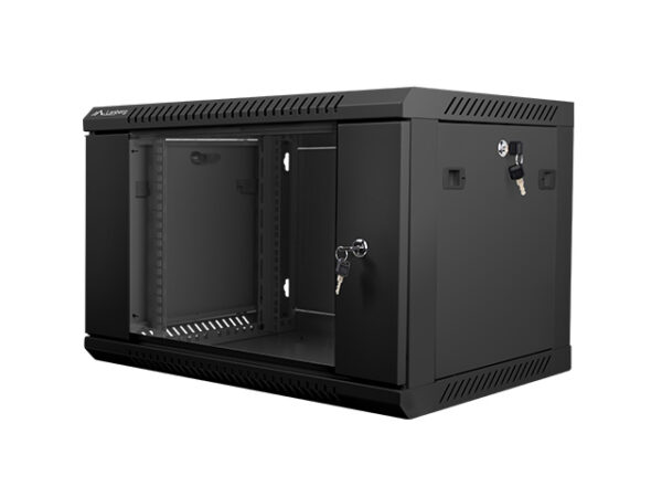 Z20229_57546 Nástěnný rack 19'' 6U 600X450mm černý flat pack