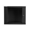 Nástěnný rack 19'' 9U 600X450mm černý flat pack