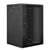 Nástěnný rack 19'' 18U 600X600mm černý flat pack