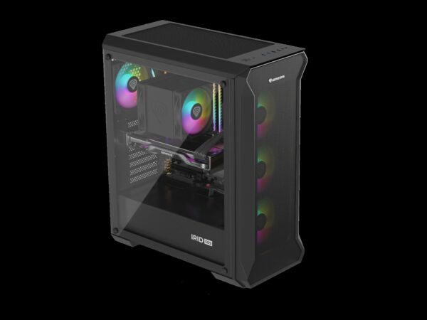 Počítačová skříň Genesis IRID 505 ARGB V2/Midi Tower/Transpar./Černá