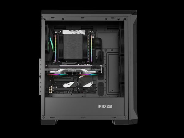 Počítačová skříň Genesis IRID 505 ARGB V2/Midi Tower/Transpar./Černá