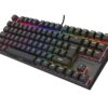 Genesis herní mechanická klávesnice THOR 303/TKL/RGB/Outemu Peach Silent/Drátová USB/US layout/Černá