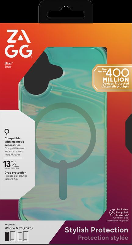 ZG702319008_s-1 ZAGG Ochranný kryt Milan Snap Apple 17 Iridescent Oil Slick