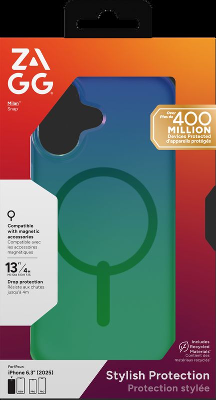 ZG702319012_s-1 ZAGG Ochranný kryt Milan Snap Apple 17 Raven Feather