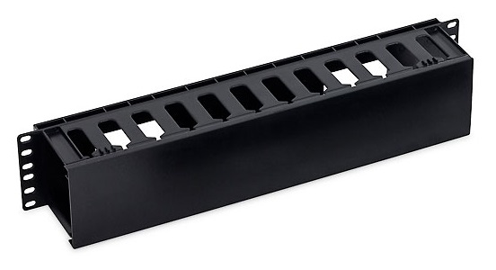 19' vyvazovací panel 2U plastový RAL9005