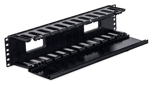 19' vyvazovací panel 2U plastový RAL9005