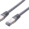 Kabel C-TECH patchcord Cat5e, FTP, šedý, 10m