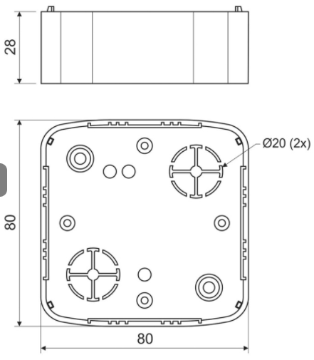 Tango instalační krabice hloubka 28mm