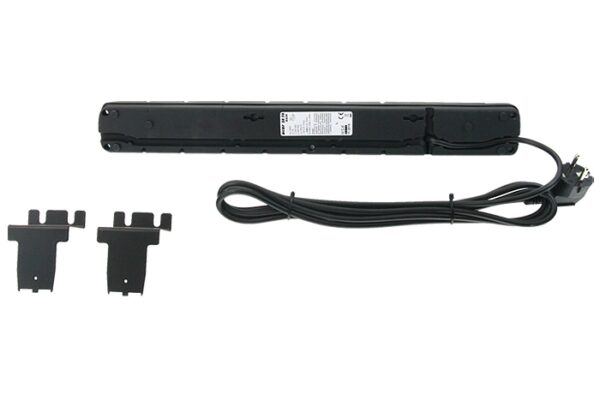 aca3 19" napáj.panel ACAR S8/3m 8x220V Black+přep.ochr.10A