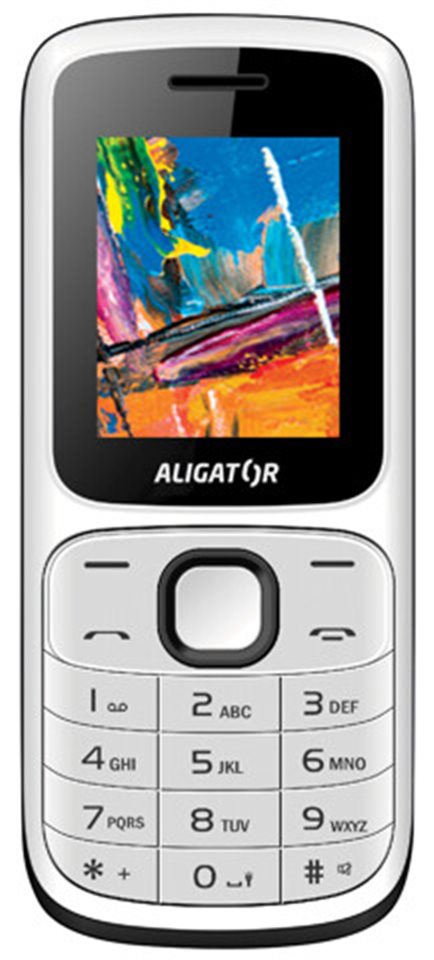 ali10-1 ALIGATOR D210 Dual sim bílo-černý