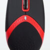 AMEI AM-M101R/Ergonomická/Optická/1 600 DPI/Drátová USB/Černá-červená