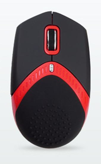 AMEI AM-M101R/Ergonomická/Optická/1 600 DPI/Drátová USB/Černá-červená