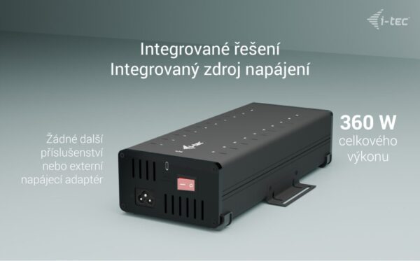 b6-1 i-tec USB-C/USB-A Metal Charging + Data HUB, 15W/port, 20x USB-C, 360W