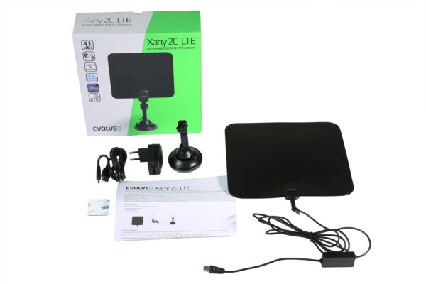 balxany-2c EVOLVEO Xany 2C LTE 230/5V, aktivní pokojová anténa FM/DAB+/DVB-T/T2, filtr LTE