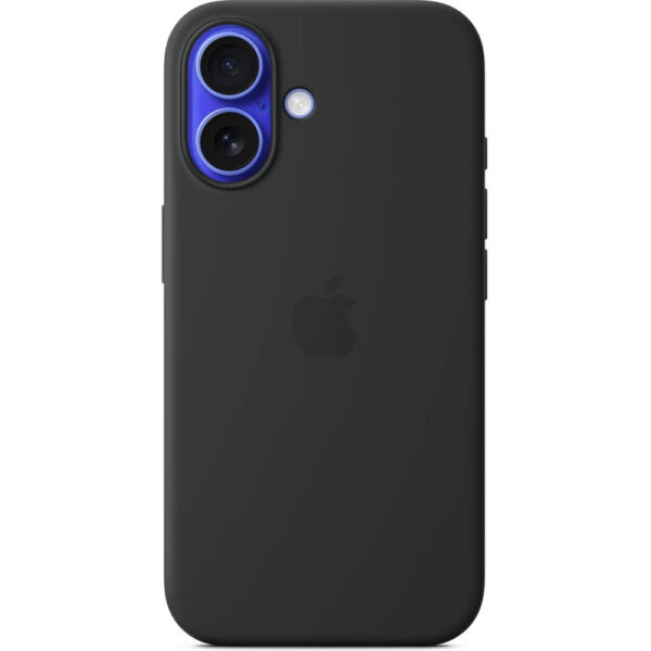 black_s-26 iPhone 16 Plus Silicone Case with MS - Black